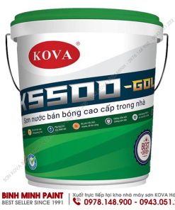 Sơn KOVA bán bóng cao cấp trong nhà K5500 - Mã màu ghi xanh KV 323OW (Iris Tip)