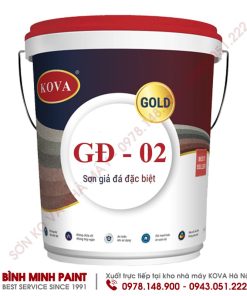 Sơn giả đá hạt Kova Gold GĐ-02 (20Kg) chính hãng nhà máy