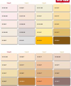 Bảng màu + Bảng giá sơn Kova mới nhất năm 2022, 2023, 2024 - Phần 1