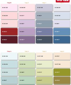 Bảng màu + Bảng giá sơn Kova mới nhất năm 2022, 2023, 2024 - Phần 2