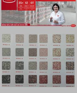 Bảng màu sơn giả đá KOVA cũ mới nhất phần 1