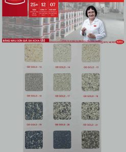 Bảng màu sơn giả đá KOVA cũ mới nhất phần 3