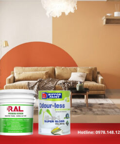 Sơn nội thất cao cấp NP ODOUR-LESS ALL-IN-1 SIÊU BÓNG vs RAL 5 son nippon odourless sieu bong ral 2