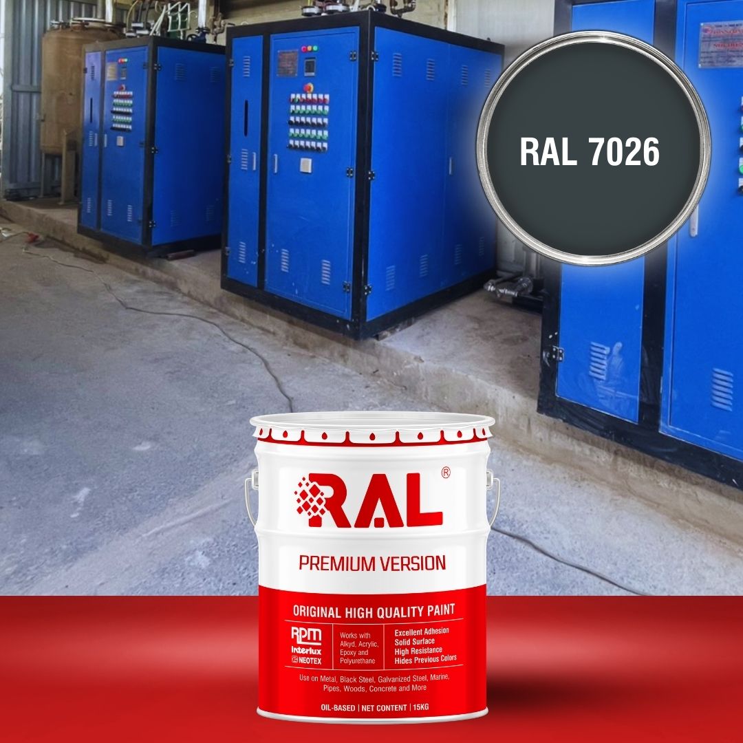 Sơn sắt thép công nghiệp Alkyd kinh tế RAL RAKYD 7026 2 A7 Son cong nghiep Alkyd kinh te RAL 7026