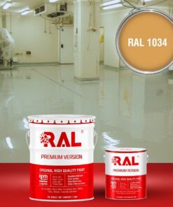 Sơn sàn công nghiệp kháng hóa chất RAL RAFLOOR ANTI-CHEM 1034 3 B13 Son san khang hoa chat RAL 1034