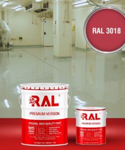 Sơn sàn công nghiệp kháng hóa chất RAL RAFLOOR ANTI-CHEM 3018 3 B13 Son san khang hoa chat RAL 3018