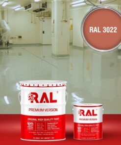 Sơn sàn công nghiệp kháng hóa chất RAL RAFLOOR ANTI-CHEM 3022 3 B13 Son san khang hoa chat RAL 3022