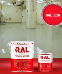 Sơn sàn công nghiệp kháng hóa chất RAL RAFLOOR ANTI-CHEM 3026 3 B13 Son san khang hoa chat RAL 3026