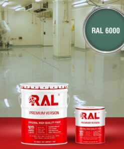 Sơn sàn công nghiệp kháng hóa chất RAL RAFLOOR ANTI-CHEM 6000 3 B13 Son san khang hoa chat RAL 6000