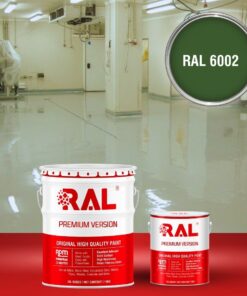 Sơn sàn công nghiệp kháng hóa chất RAL RAFLOOR ANTI-CHEM 6002 3 B13 Son san khang hoa chat RAL 6002