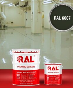 Sơn sàn công nghiệp kháng hóa chất RAL RAFLOOR ANTI-CHEM 6007 3 B13 Son san khang hoa chat RAL 6007