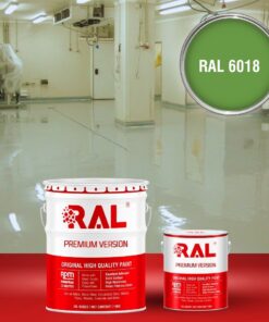 Sơn sàn công nghiệp kháng hóa chất RAL RAFLOOR ANTI-CHEM 6018 3 B13 Son san khang hoa chat RAL 6018