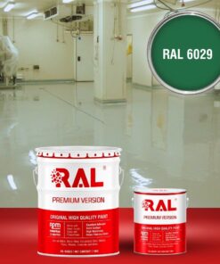 Sơn sàn công nghiệp kháng hóa chất RAL RAFLOOR ANTI-CHEM 6029 3 B13 Son san khang hoa chat RAL 6029