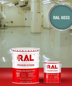 Sơn sàn công nghiệp kháng hóa chất RAL RAFLOOR ANTI-CHEM 6033 3 B13 Son san khang hoa chat RAL 6033
