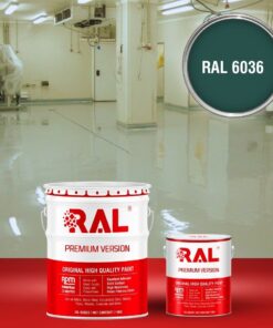 Sơn sàn công nghiệp kháng hóa chất RAL RAFLOOR ANTI-CHEM 6036 3 B13 Son san khang hoa chat RAL 6036