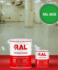 Sơn sàn công nghiệp kháng hóa chất RAL RAFLOOR ANTI-CHEM 6038 3 B13 Son san khang hoa chat RAL 6038