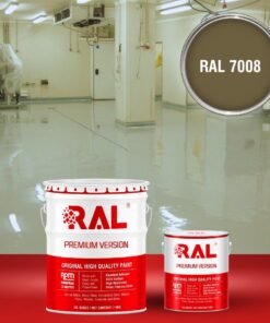 Sơn sàn công nghiệp kháng hóa chất RAL RAFLOOR ANTI-CHEM 7008 3 B13 Son san khang hoa chat RAL 7008