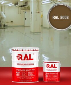 Sơn sàn công nghiệp kháng hóa chất RAL RAFLOOR ANTI-CHEM 8008 3 B13 Son san khang hoa chat RAL 8008