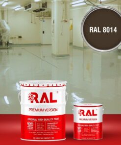 Sơn sàn công nghiệp kháng hóa chất RAL RAFLOOR ANTI-CHEM 8014 3 B13 Son san khang hoa chat RAL 8014