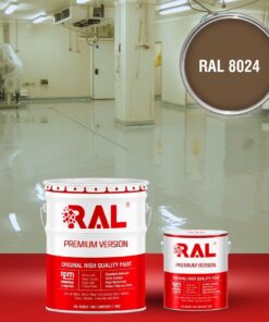 Sơn sàn công nghiệp kháng hóa chất RAL RAFLOOR ANTI-CHEM 8024 3 B13 Son san khang hoa chat RAL 8024