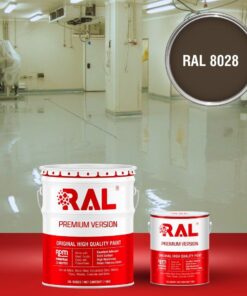Sơn sàn công nghiệp kháng hóa chất RAL RAFLOOR ANTI-CHEM 8028 3 B13 Son san khang hoa chat RAL 8028