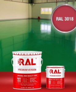 Sơn sàn công nghiệp chịu mài mòn RAL RAFLOOR ARMOR 3018 3 B15 Son san chiu mai mon RAL 3018