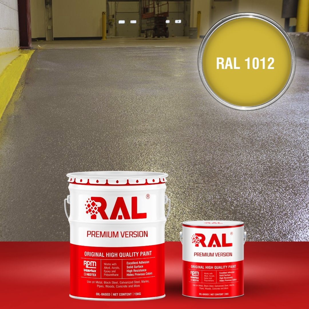 Sơn sàn công nghiệp chống trơn trượt RAL RAFLOOR ANTI-SLIP 1012 2 B17 Son san chong tron truot RAL 1012