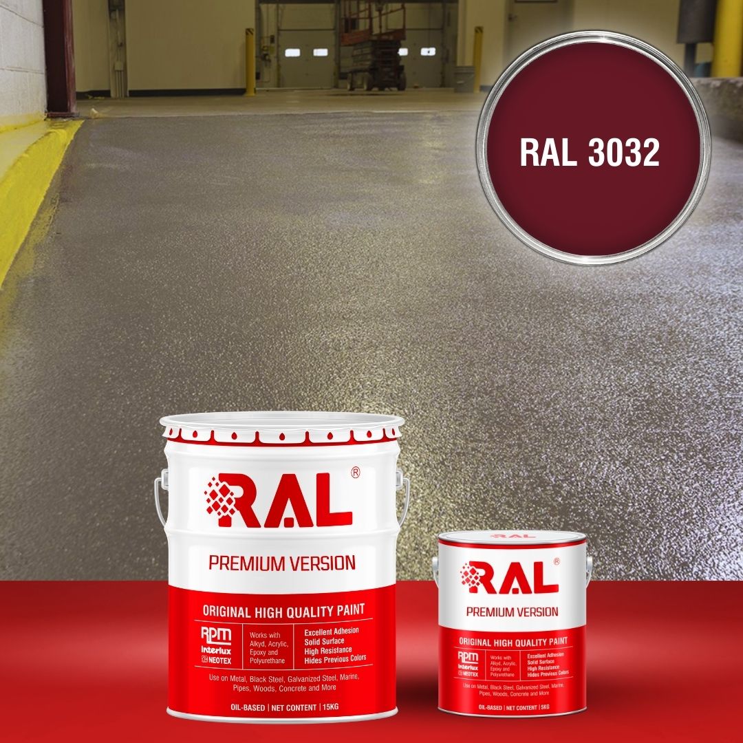 Sơn sàn công nghiệp chống trơn trượt RAL RAFLOOR ANTI-SLIP 3032 2 B17 Son san chong tron truot RAL 3032