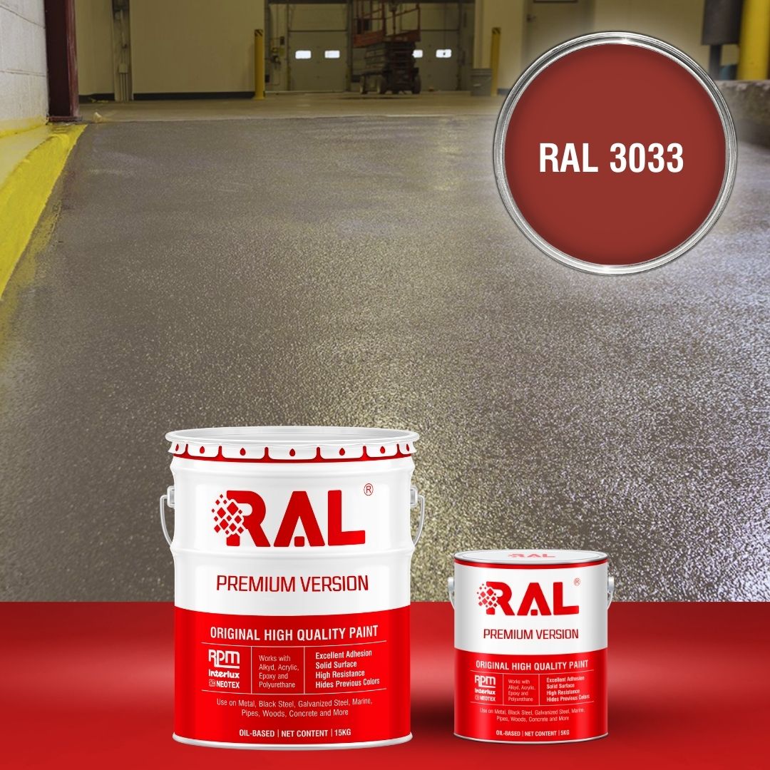 Sơn sàn công nghiệp chống trơn trượt RAL RAFLOOR ANTI-SLIP 3033 2 B17 Son san chong tron truot RAL 3033