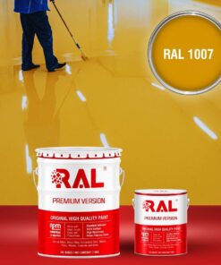 Sơn sàn công nghiệp Polyurethane hệ lăn RAL RAFLOOR SHIELD 1007 3 B7 Son san Polyurethane he lan RAL 1007