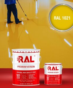 Sơn sàn công nghiệp Polyurethane hệ lăn RAL RAFLOOR SHIELD 1021 3 B7 Son san Polyurethane he lan RAL 1021