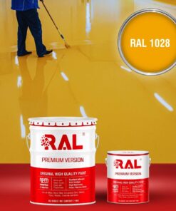 Sơn sàn công nghiệp Polyurethane hệ lăn RAL RAFLOOR SHIELD 1028 3 B7 Son san Polyurethane he lan RAL 1028