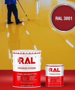 Sơn sàn công nghiệp Polyurethane hệ lăn RAL RAFLOOR SHIELD 3001 3 B7 Son san Polyurethane he lan RAL 3001