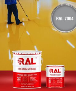 Sơn sàn công nghiệp Polyurethane hệ lăn RAL RAFLOOR SHIELD 7004 3 B7 Son san Polyurethane he lan RAL 7004