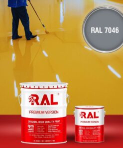 Sơn sàn công nghiệp Polyurethane hệ lăn RAL RAFLOOR SHIELD 7046 3 B7 Son san Polyurethane he lan RAL 7046