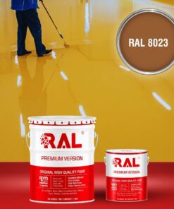 Sơn sàn công nghiệp Polyurethane hệ lăn RAL RAFLOOR SHIELD 8023 3 B7 Son san Polyurethane he lan RAL 8023