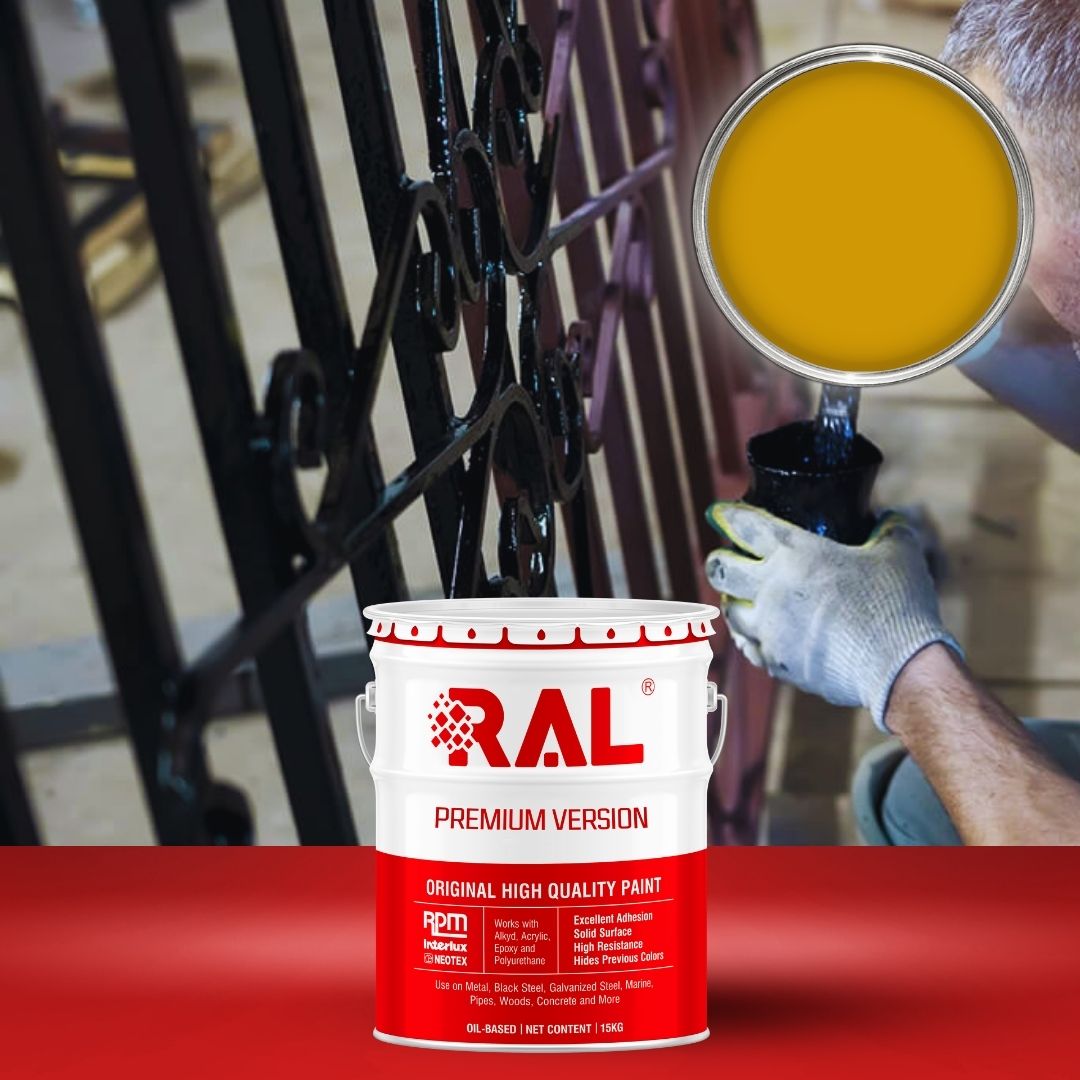 Sơn sắt thép Acrylic 2IN1 (Lót + phủ) RAL RAONER 2IN1 1006 1 A4 Son Acrylic 2IN1 RAL 1006