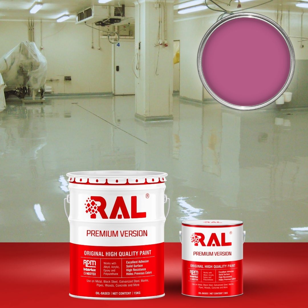 Sơn sàn công nghiệp kháng hóa chất RAL RAFLOOR ANTI-CHEM 4003 1 B13 Son san khang hoa chat RAL 4003