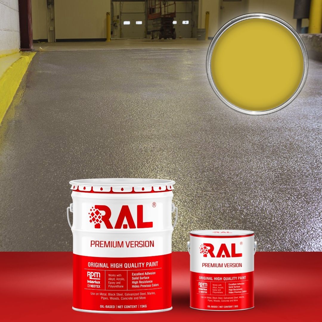 Sơn sàn công nghiệp chống trơn trượt RAL RAFLOOR ANTI-SLIP 1012 1 B17 Son san chong tron truot RAL 1012