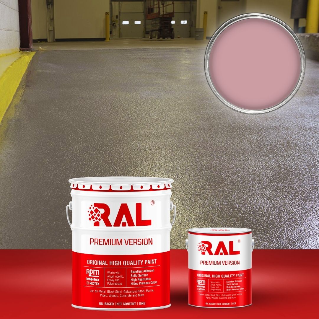 Sơn sàn công nghiệp chống trơn trượt RAL RAFLOOR ANTI-SLIP 3015 1 B17 Son san chong tron truot RAL 3015