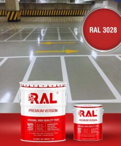 Sơn sàn Garage ô tô PU tự san RAL GARAGE SHIELD SL 3028 3 B19 Son san Garage PU tu san RAL 3028
