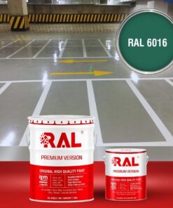 Sơn sàn Garage ô tô PU tự san RAL GARAGE SHIELD SL 6016 3 B19 Son san Garage PU tu san RAL 6016