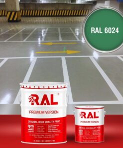 Sơn sàn Garage ô tô PU tự san RAL GARAGE SHIELD SL 6024 3 B19 Son san Garage PU tu san RAL 6024