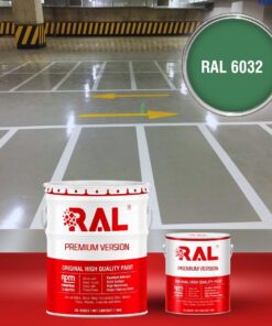 Sơn sàn Garage ô tô PU tự san RAL GARAGE SHIELD SL 6032 3 B19 Son san Garage PU tu san RAL 6032