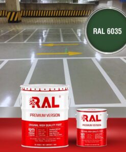 Sơn sàn Garage ô tô PU tự san RAL GARAGE SHIELD SL 6035 3 B19 Son san Garage PU tu san RAL 6035