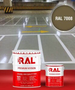 Sơn sàn Garage ô tô PU tự san RAL GARAGE SHIELD SL 7008 3 B19 Son san Garage PU tu san RAL 7008
