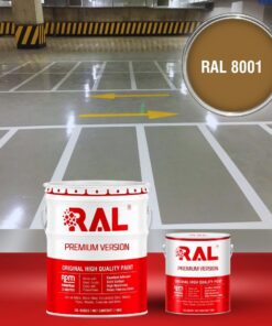 Sơn sàn Garage ô tô PU tự san RAL GARAGE SHIELD SL 8001 3 B19 Son san Garage PU tu san RAL 8001
