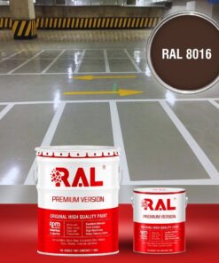 Sơn sàn Garage ô tô PU tự san RAL GARAGE SHIELD SL 8016 3 B19 Son san Garage PU tu san RAL 8016