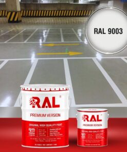 Sơn sàn Garage ô tô PU tự san RAL GARAGE SHIELD SL 9003 3 B19 Son san Garage PU tu san RAL 9003