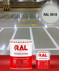 Sơn sàn Garage ô tô PU tự san RAL GARAGE SHIELD SL 9018 3 B19 Son san Garage PU tu san RAL 9018